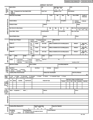 Arrest Report Form