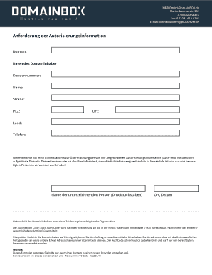 Anforderung der Autorisierungsinformation