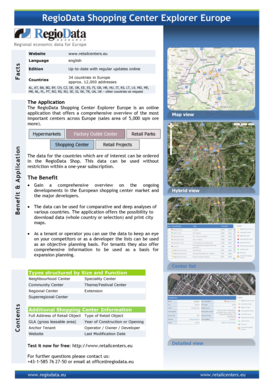 RegioData Shopping Center Explorer Europe
