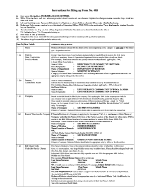 Form 49B TAN Application