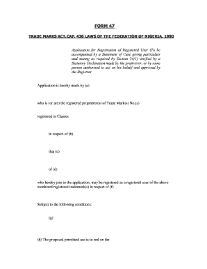 Trademark Registration Application