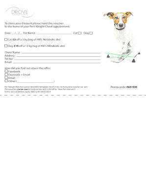 Pet Weight Check Voucher