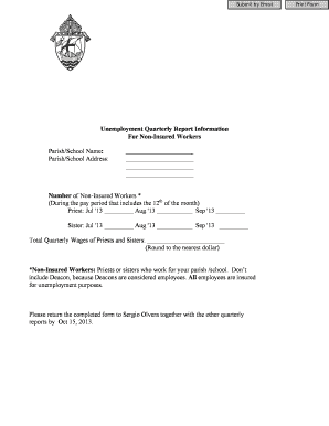 Unemployment Quarterly Report for Non-Insured Workers