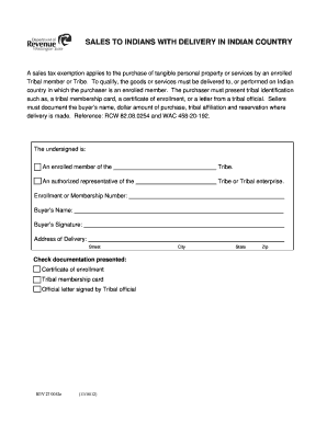 Sales Tax Exemption for Tribal Members