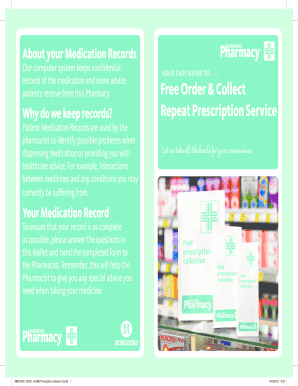 Patient Medication Record Form
