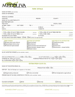Olive Farm Registration Form