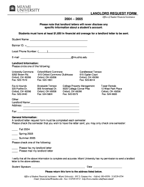 Landlord Request Form