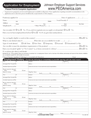 Employment Application Form