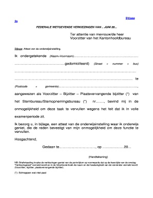 Verklaring van afwezigheid