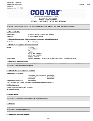 SAFETY DATA SHEET 127AST1 - ANTI-SLIP TAPES AND TREADS