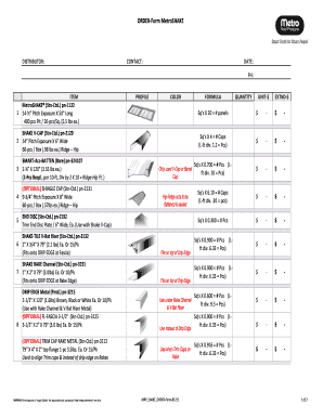 MetroSHAKE Order Form