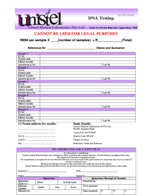 DNA Testing Request Form