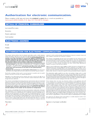 Authorization for Electronic Communication