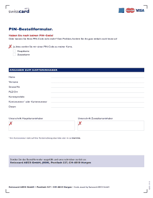 PIN-Bestellformular