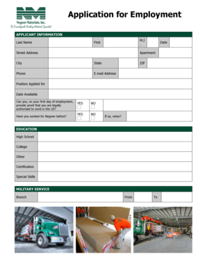Employment Application Form
