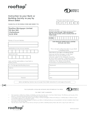 UK Direct Debit Instruction Form