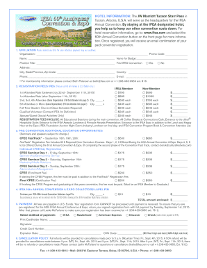 IFEA 60th Anniversary Convention Registration Form