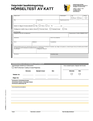 Cat Hearing Test Certificate