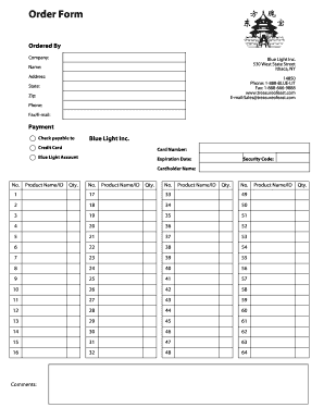 Order Form