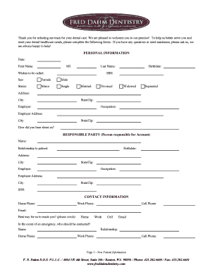 New Patient Information Form