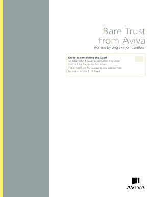 Bare Trust Deed