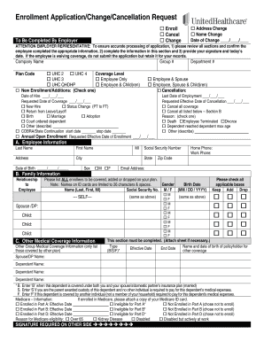 UnitedHealthcare Enrollment Application Form