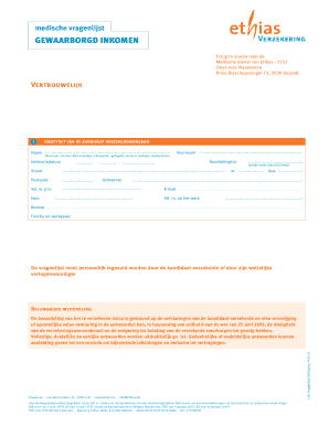 Medische vragenlijst