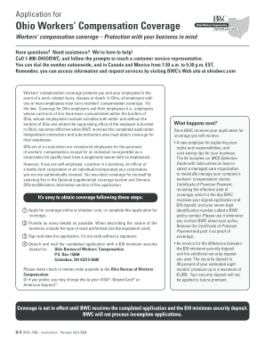 Ohio Workers' Compensation Coverage Application