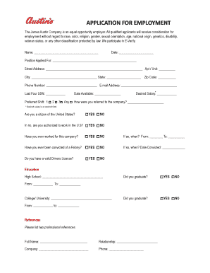Employment Application Form