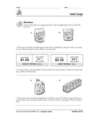 Best Buy Comparison Worksheet