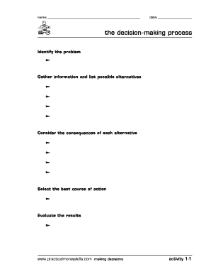 Decision Making Activity Form