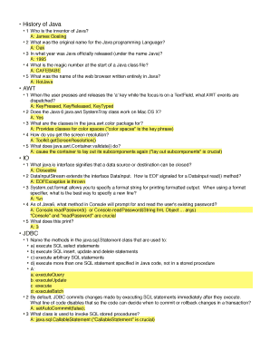 Fillable Online History of Java Fax Email Print - pdfFiller