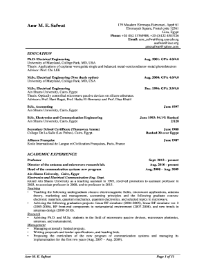 Cv templates engineering - asu asugards