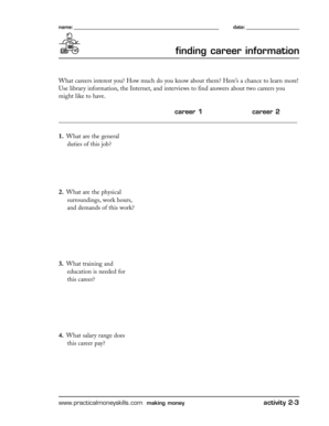Career Research Worksheet