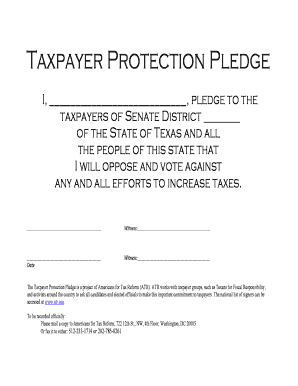 Taxpayer Protection Pledge