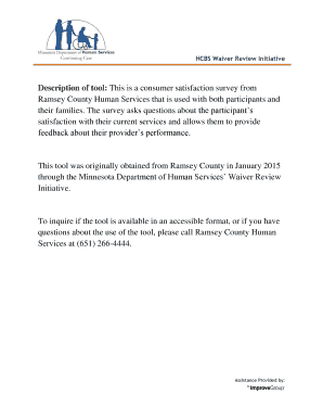 Ramsey County Waiver Services Survey