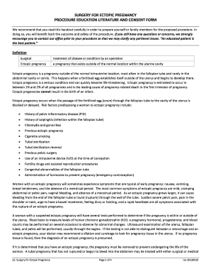 Surgery for Ectopic Pregnancy Consent Form