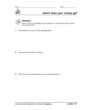 Budgeting Activity 1-3