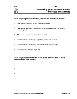 Career Assessment Form