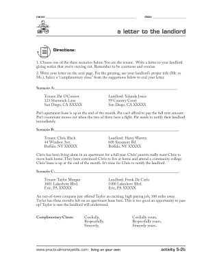 Tenant Notice to Vacate Letter Template