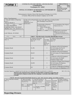 SEC Form 3 Beneficial Ownership