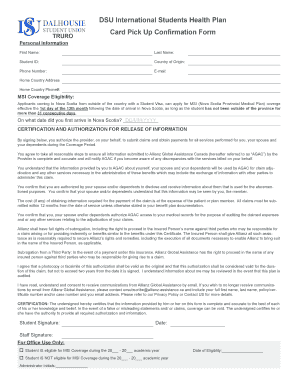 Card Pick Up Confirmation Form TRURO - StudentVIP