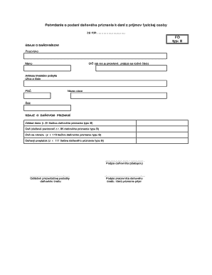 Slovakian Personal Income Tax Return Confirmation
