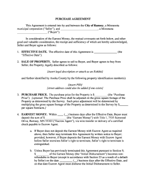 Purchase Agreement for Property Sale