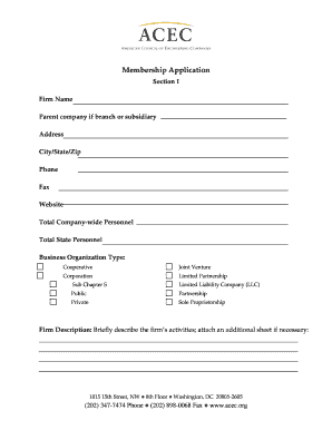 ACEC Membership Application Form