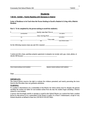 Illinois Student Residency Affidavit