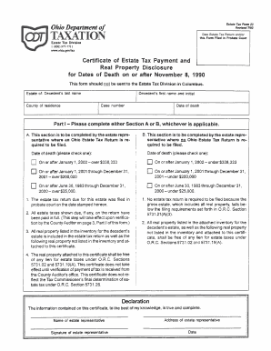 Ohio Estate Tax Form 22