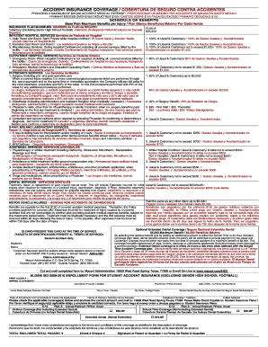 Student Accident Insurance Enrollment Form