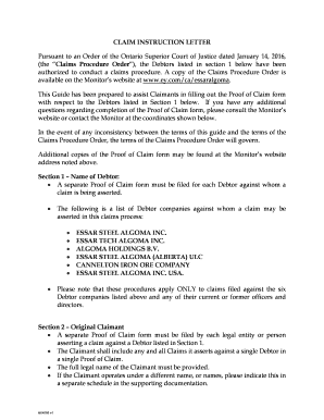 CLAIM INSTRUCTION LETTER - documentcentrebeycancomb