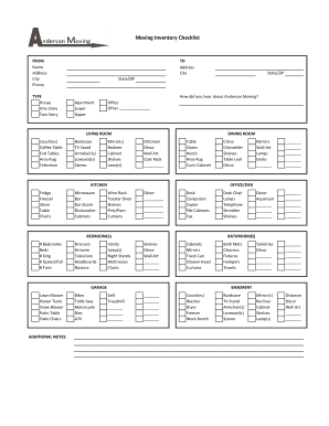 Property management inspection checklist template - Moving Inventory Checklist - storagegoogleapiscom